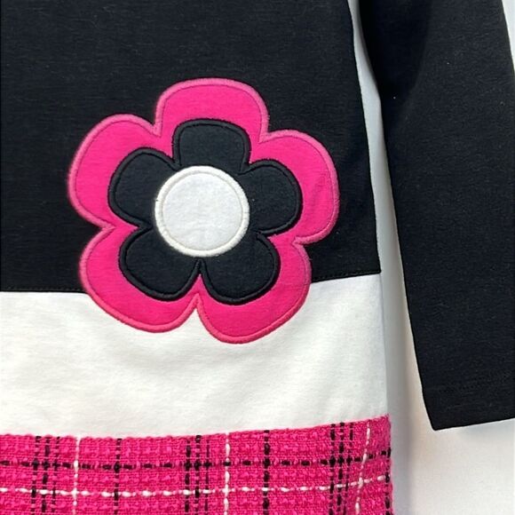 Hartstrings Black and Pink tweed dress size 5 NWT - Picture 4 of 14